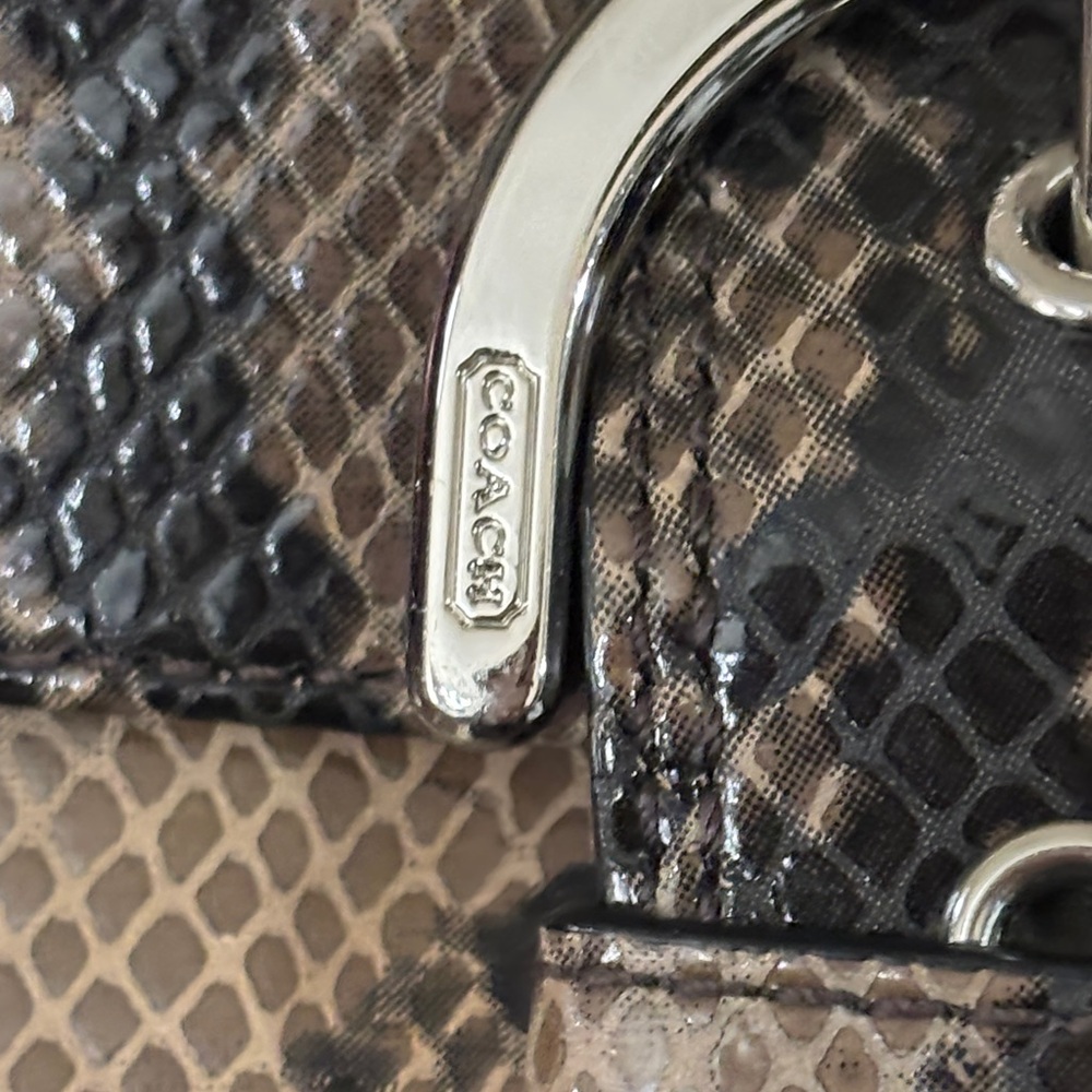 Coach soho python Brown and Black Snake Print Cro… - image 3